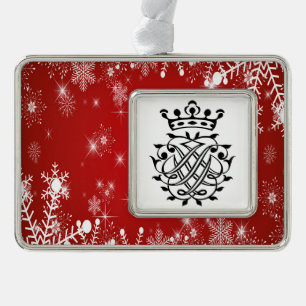 Johann Sebastian Bach Siegel Wappen Monogram Insig Rahmen-Ornament Silber