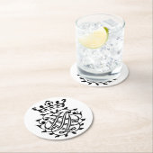 Johann Sebastian Bach Siegel Wappen Monogram Insig Runder Pappuntersetzer (Vor Ort)