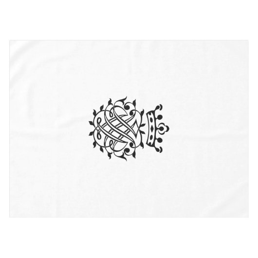 Johann Sebastian Bach Siegel Wappen Monogram Insig Tischdecke (Vorderseite (Horizontal))