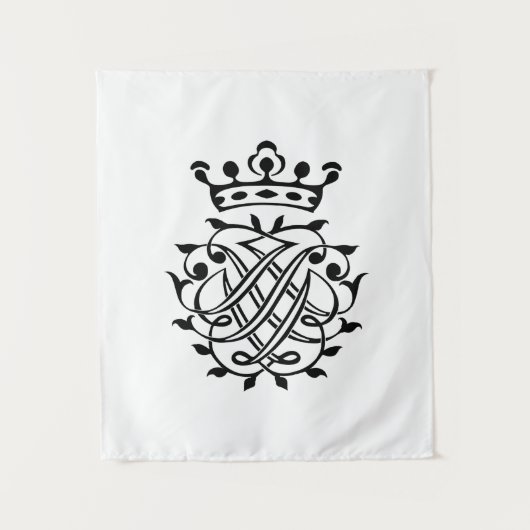 Johann Sebastian Bach Siegel Wappen Monogram Insig Wandteppich (Vorderseite)