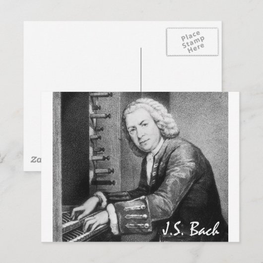 Johann Sebastian Bach Stuff Postkarte (Vorne/Hinten)