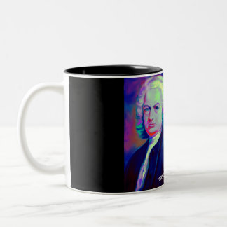 Johann- Sebastian Bach und Zitat-Kaffee-Tasse Zweifarbige Tasse