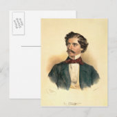 Johann Strauß der Ältere Postkarte (Vorne/Hinten)
