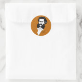Johann Strauß Jr. Runder Aufkleber (Tasche)
