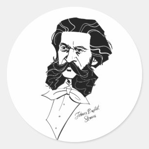 Johann Strauß Runder Aufkleber