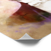 Johann Strauß (Sohn) Portrait im Aquarellstil Poster (Ecke)