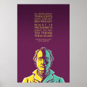 Johann W von Goethe Inspiration Zitat: Gedanken Poster (Vorne)