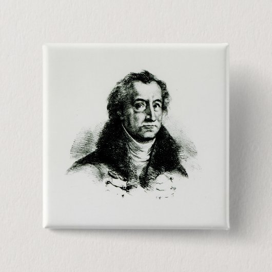 Johann Wolfgang Goethe graviert durch Delacroix Button (Vorderseite)