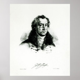 Johann Wolfgang Goethe graviert durch Delacroix Poster