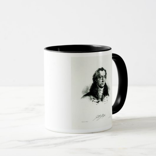 Johann Wolfgang Goethe graviert durch Delacroix Tasse (VorderseiteRechts)