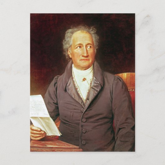 Johann Wolfgang von Goethe 1828 Postkarte (Vorderseite)