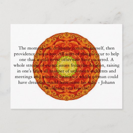 Johann Wolfgang von Goethe QUOTATION Einladungspostkarte (Vorderseite)