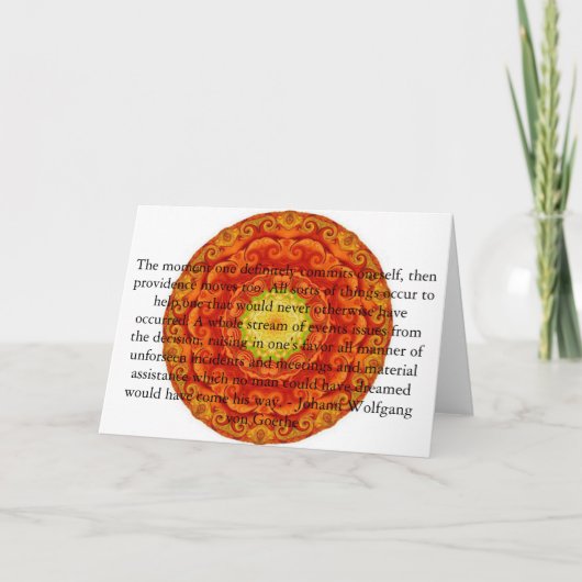 Johann Wolfgang von Goethe ZITAT Karte (Vorderseite)