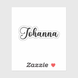 Johanna Name - Handgeschriebene Kalligrafie Aufkleber