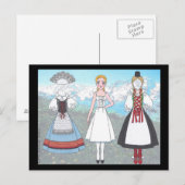 Johanna of Switzerland Paper Doll Postcard Postkarte (Vorne/Hinten)