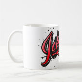 Johanna red Heart Graffiti Tasse Kaffeetasse (Links)