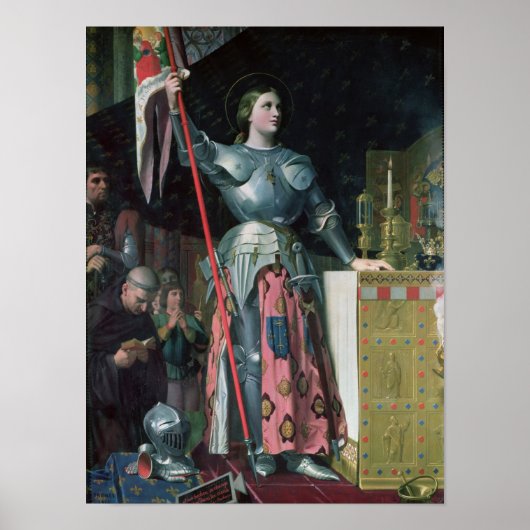 Johanna von Arc bei der Krönung von König Charles Poster (Vorne)
