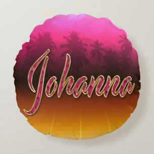 Johanna Vorname Name golden pink Kissen