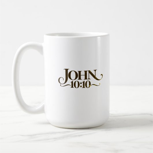 Johannes 10:10 kaffeetasse (Links)