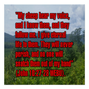 Johannes 10:27-28 WEBU Poster