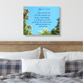 Johannes 11:25,26 Jesus sprach zu ihr, ich bin der Leinwanddruck (Insitu (Schlafzimmer))