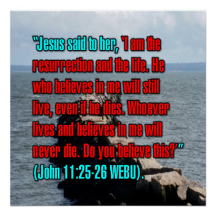 Johannes 11:25-26 WEBU Poster