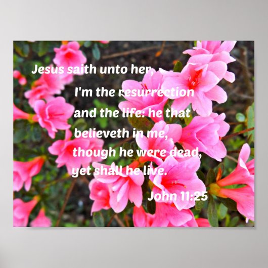 Johannes 11:25 Jesus spricht zu ihr, ich bin der Poster (Vorne)