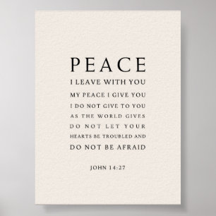 Johannes 14:27 Frieden hinterlasse ich euch Poster