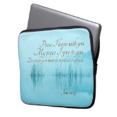 Johannes 14:27 Jesus sagt: "Friede, den ich mit di Laptopschutzhülle (Vorderseite Links)