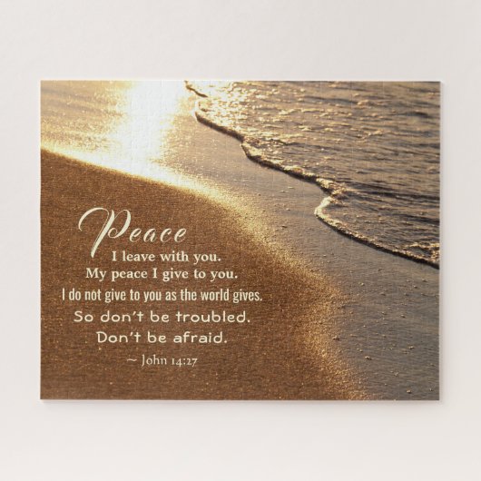 Johannes 14:27 Jesus sagt: "Friede, den ich mit di Puzzle (Horizontal)