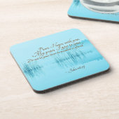 Johannes 14:27 Jesus Worte: "Friede, den ich mit d Getränkeuntersetzer (Linke Seite)