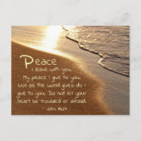 Johannes 14:27 Jesus Worte: "Friede, den ich mit d