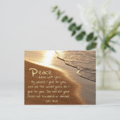 Johannes 14:27 Jesus Worte: "Friede, den ich mit d Postkarte (Stehend Vorderseite)