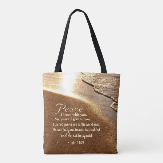 Johannes 14:27 Jesus Worte: "Friede, den ich mit d Tasche (Rückseite)