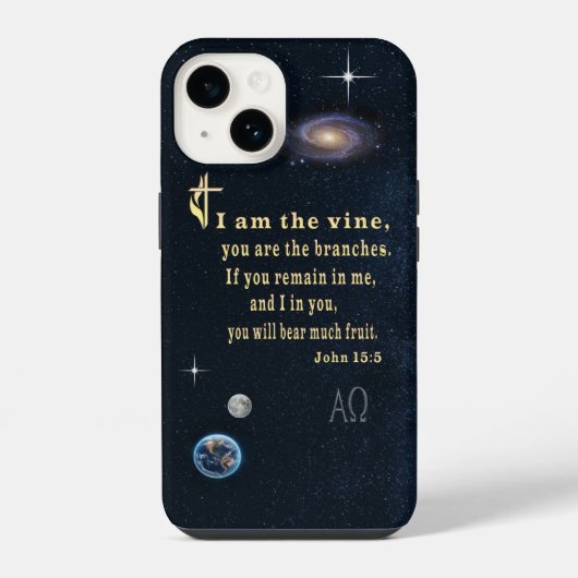Johannes 15:5 iPhone hülle (Rückseite)