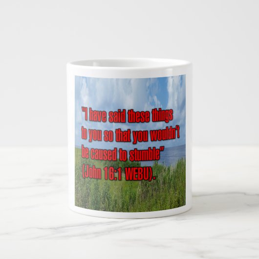 Johannes 16:1 WEBU Mug Jumbo-Tasse (Vorderseite)