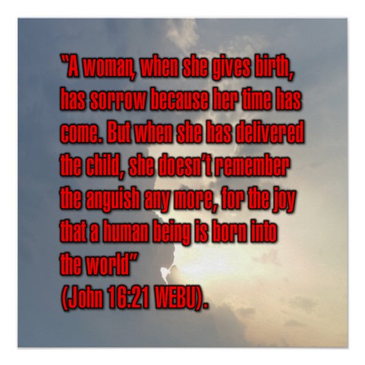 Johannes 16:21 WEBU Poster (Vorderseite)