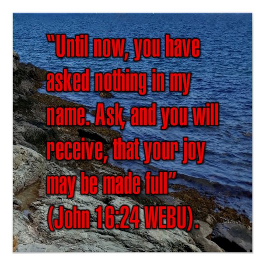 Johannes 16:24 WEBU Poster (Vorderseite)
