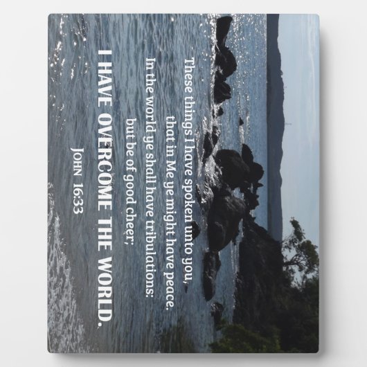 Johannes 16:33 Dies alles, was ich zu euch gesproc Fotoplatte (Vorderseite)