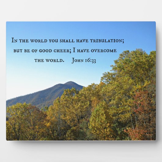 Johannes 16:33 In der Welt werdet ihr Tribulation  Fotoplatte (Vorderseite)