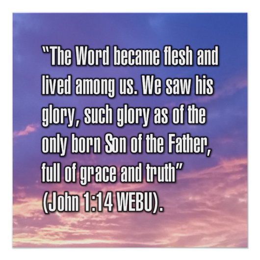 Johannes 1:14 WEBU Poster (Vorderseite)