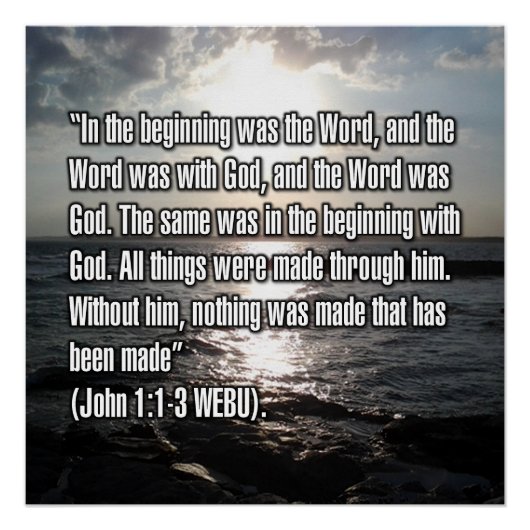 Johannes 1:1-3 WEBU Poster (Vorderseite)