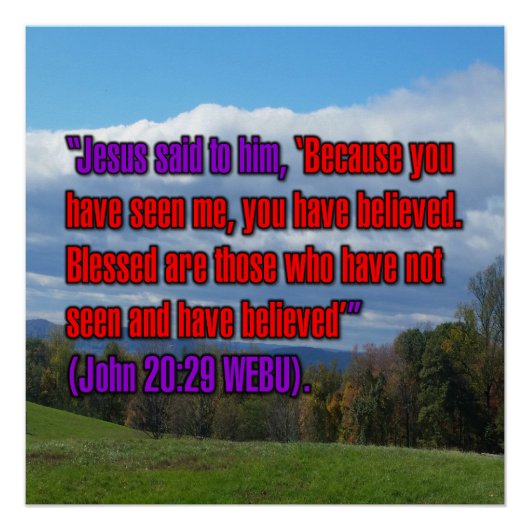 Johannes 20:29 WEBU Poster (Vorderseite)