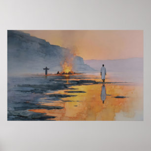 Johannes 21 Liebst du mich Druck – Christliche Wan Poster