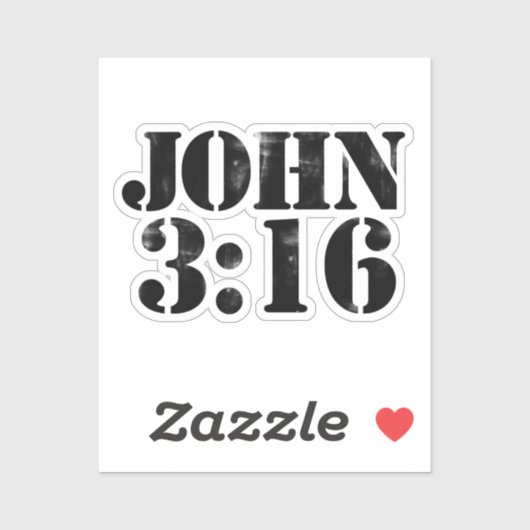 Johannes 3:16  aufkleber (Blatt)