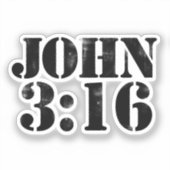Johannes 3:16  aufkleber (Vorderseite)
