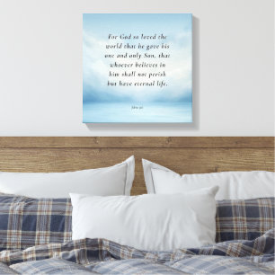 Johannes 3:16 Bibelvers Bild Leinwanddruck