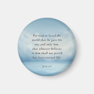 Johannes 3,16 Bibelvers Bild Magnet