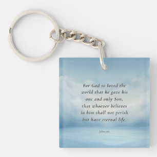 Johannes 3:16 Bibelvers Bild Schlüsselanhänger