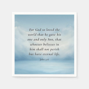 Johannes 3,16 Bibelvers Bild Serviette